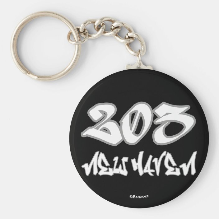 Rep New Haven (203) Key Chain
