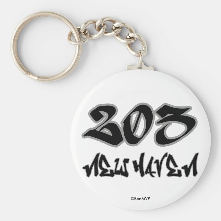 Rep New Haven (203) Keychain