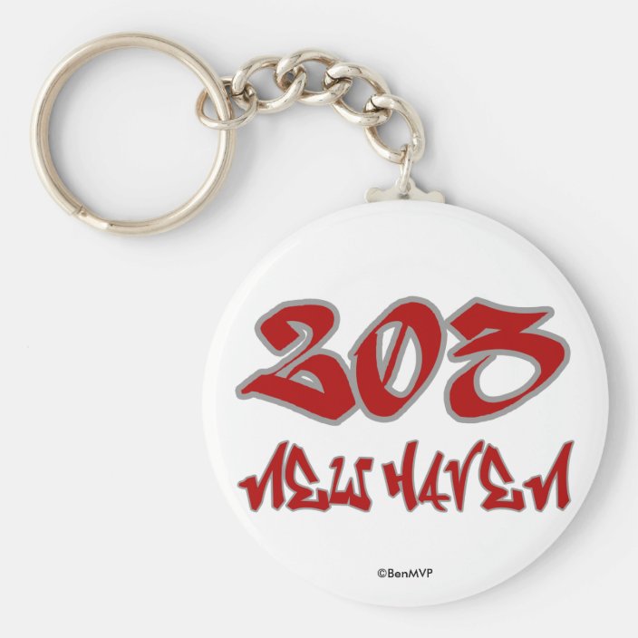Rep New Haven (203) Keychain