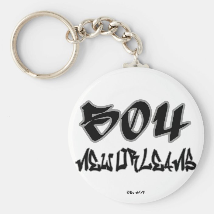 Rep New Orleans (504) Key Chain
