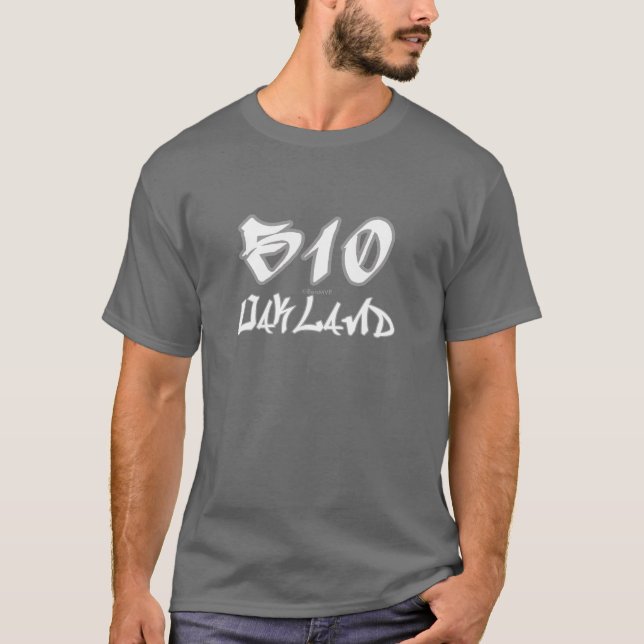 Rep Oakland (510) T-Shirt (Front)