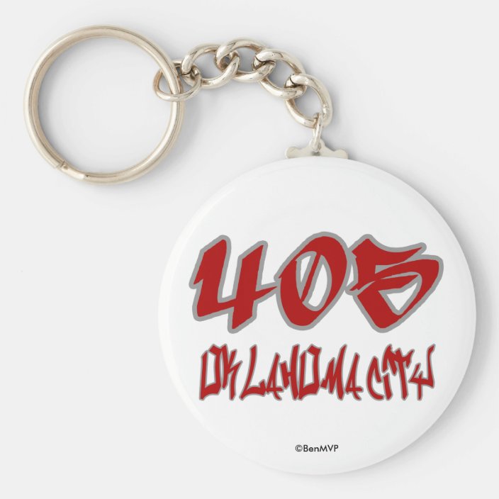 Rep Oklahoma City (405) Key Chain