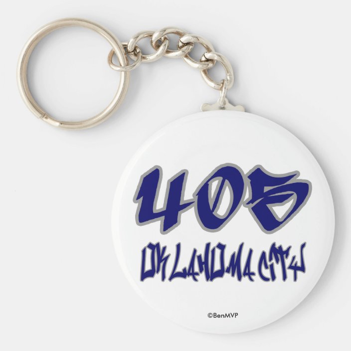 Rep Oklahoma City (405) Keychain