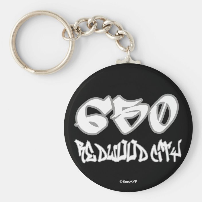 Rep Redwood City (650) Keychain