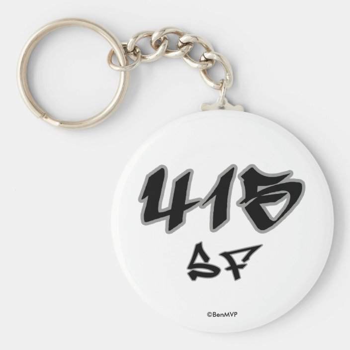 Rep SF (415) Keychain