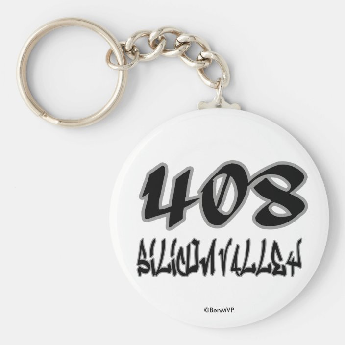 Rep Silicon Valley (408) Keychain