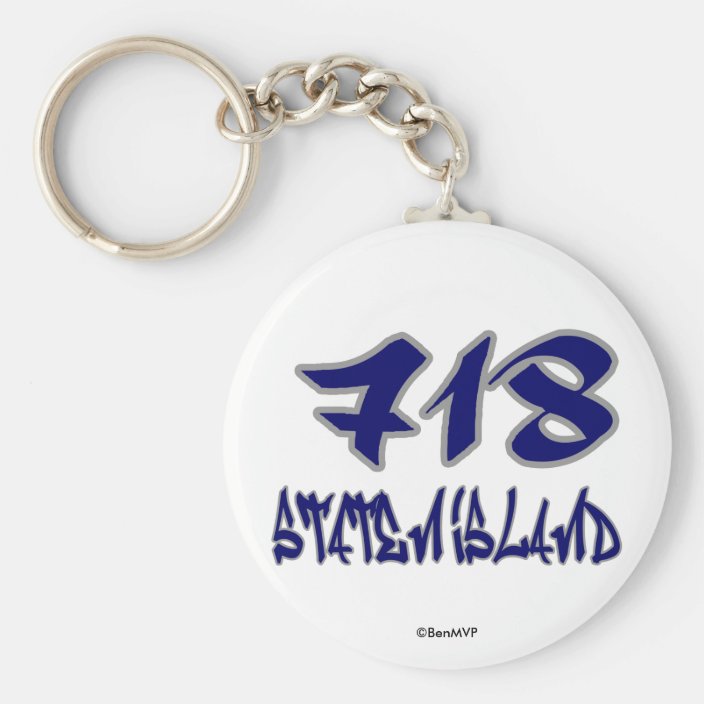 Rep Staten Island (718) Key Chain