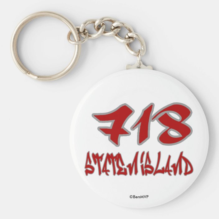 Rep Staten Island (718) Keychain