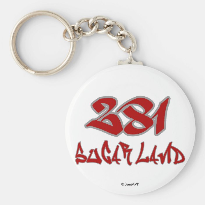 Rep Sugar Land (281) Keychain