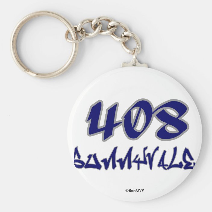 Rep Sunnyvale (408) Keychain