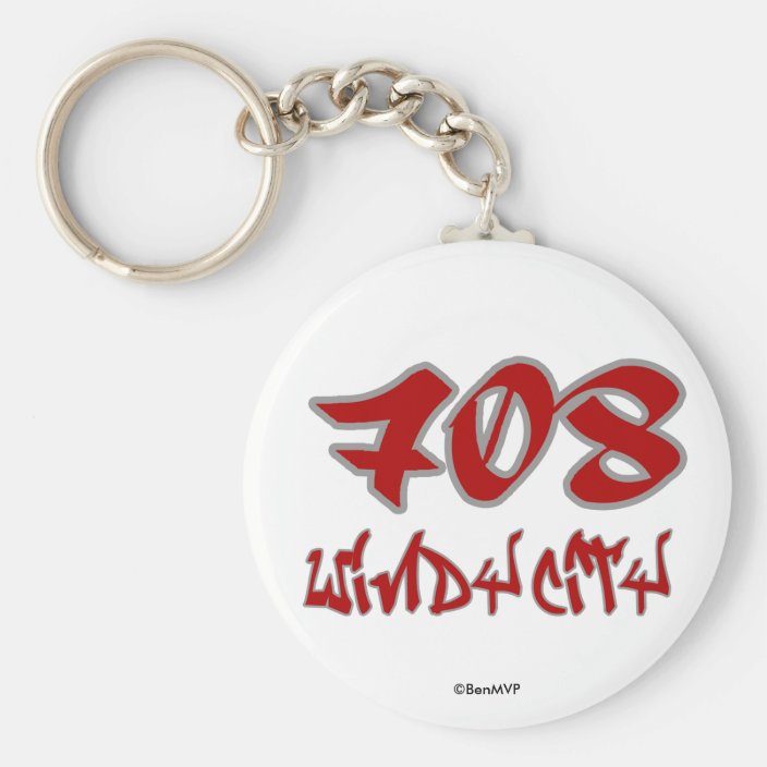 Rep Windy City (708) Keychain