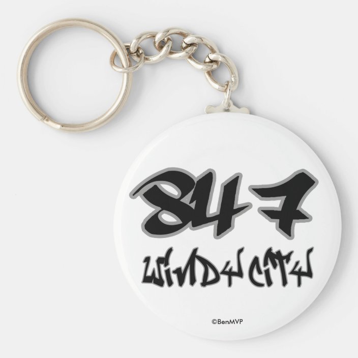 Rep Windy City (847) Key Chain