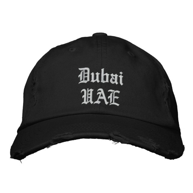 Rep Ya Hood Custom  Dubai Embroidered Baseball Hat (Front)