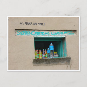 repair any shoes postcard