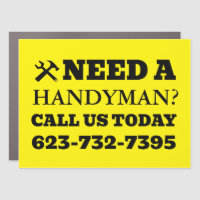 Repair Handyman Personalized Car Magnet