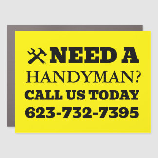 Repair Handyman Personalized Car Magnet