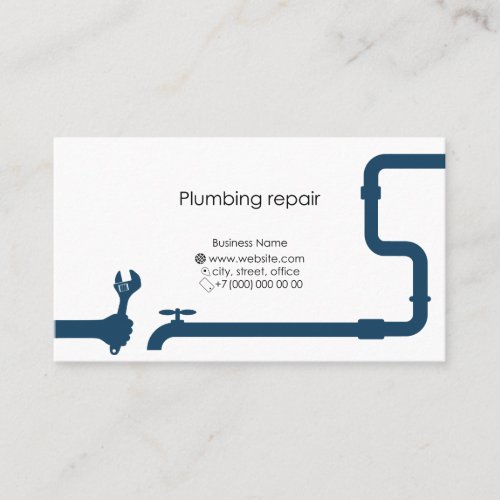 Repair service and plumbing service business card