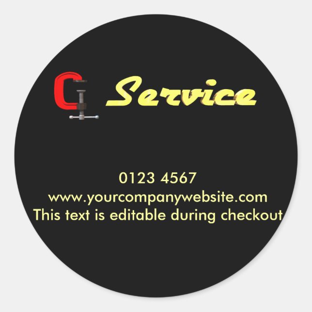 repair - service classic round sticker (Front)