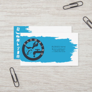 Repair service plumbing installation business card