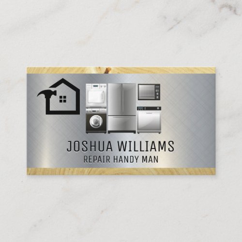 Repair Tools  Appliances Metal Wood Business Card