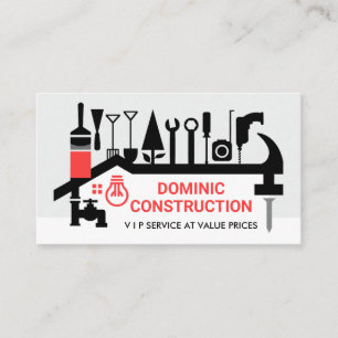 Repair Tools Building Hammer Frame Business Card