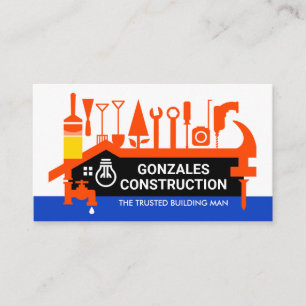 Repair Tools Building Hammer Frame Business Card