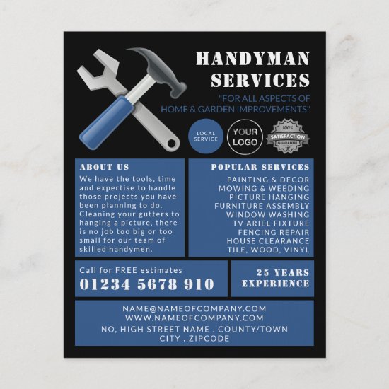 Repair Tools, Handyman Advertising Flyer
