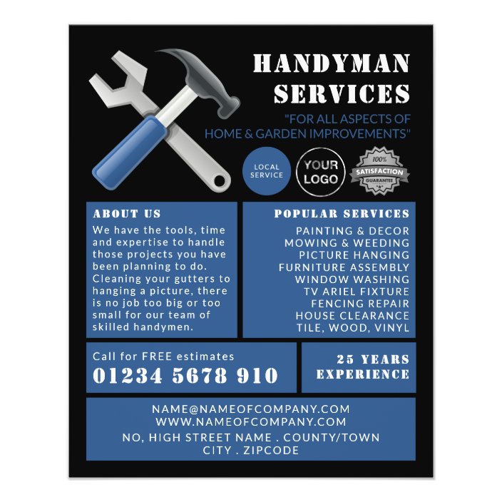 Repair Tools, Handyman Advertising Flyer