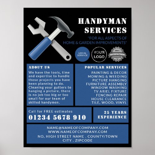 Repair Tools Handyman Advertising Poster