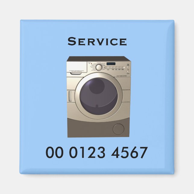 Repair - washing machine service tag magnet (Front)