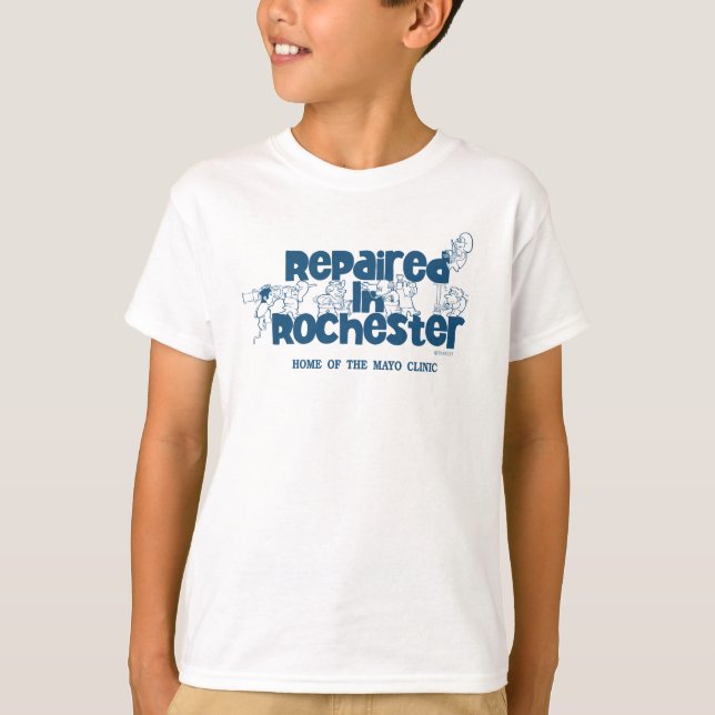 Repaired in Rochester t-shirt (The Original) (Front)