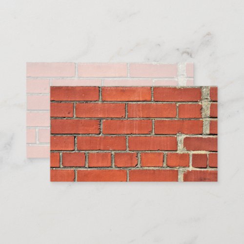 Repaired Red Brick Wall Business Card