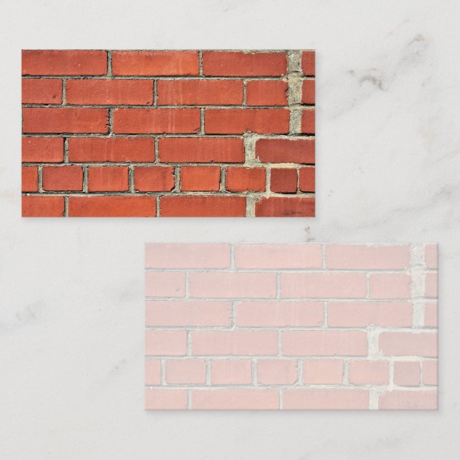 Repaired Red Brick Wall Business Card (Front/Back)