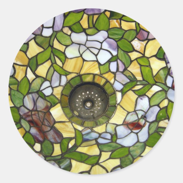 Repaired Tiffany Lamp 2 Classic Round Sticker (Front)