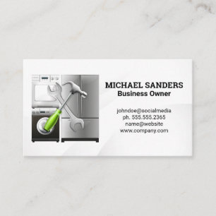 Repairman Tools   Appliances Business Card