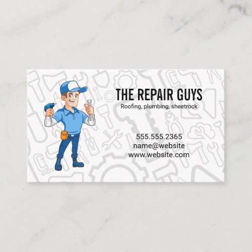 Repairman with His Tools | Home Renovations Business Card