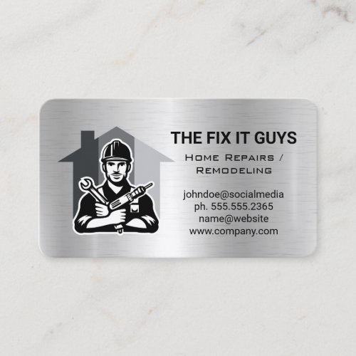Repairman with Tools | Remodeling | Renovation Business Card