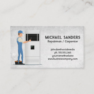 Repairman Working Appliance Business Card