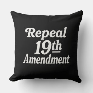 Repeal 19th amendment throw pillow