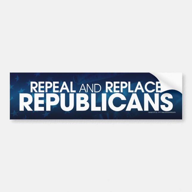 Repeal and replace bumper sticker (Front)