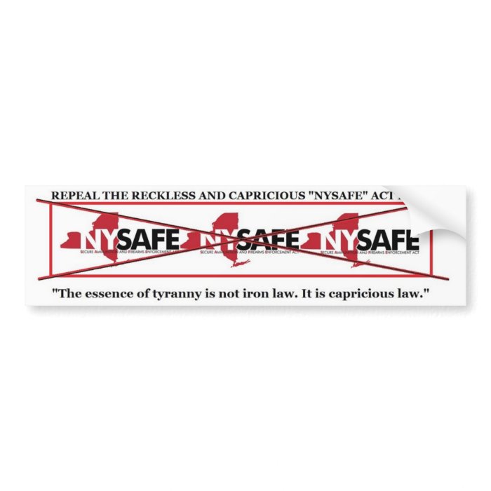 Repeal NY SAFE ACT bumpersticker Bumper Stickers