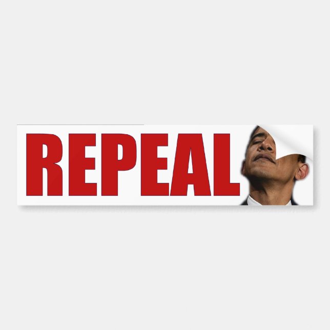 REPEAL OBAMA CARE OBAMACARE BUMPER STICKER (Front)