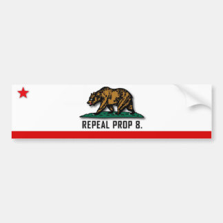 Repeal Prop 8 - California Bumper Sticker