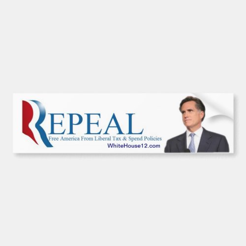 Repeal  The 2012 Republican Campaign Slogan Bumper Sticker