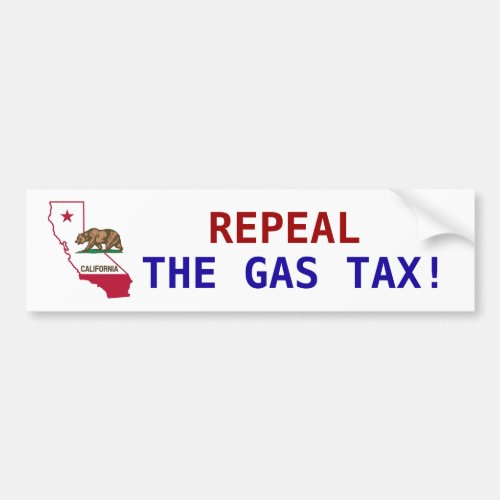 Repeal the California Gas Tax Bumper Sticker