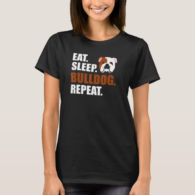 Repeat English Bulldog T-Shirt (Front)