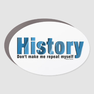 Repeat History Blue Car Magnet