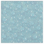 Repeat mix Blue Patterns with White Sparkles Fabric