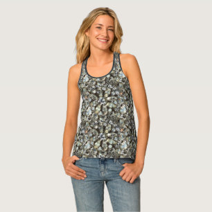 Repeat pattern of Diamante Rhinestone Printed on Tank Top