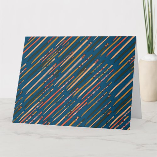 Repeat pattern with hand drawn chopsticks card